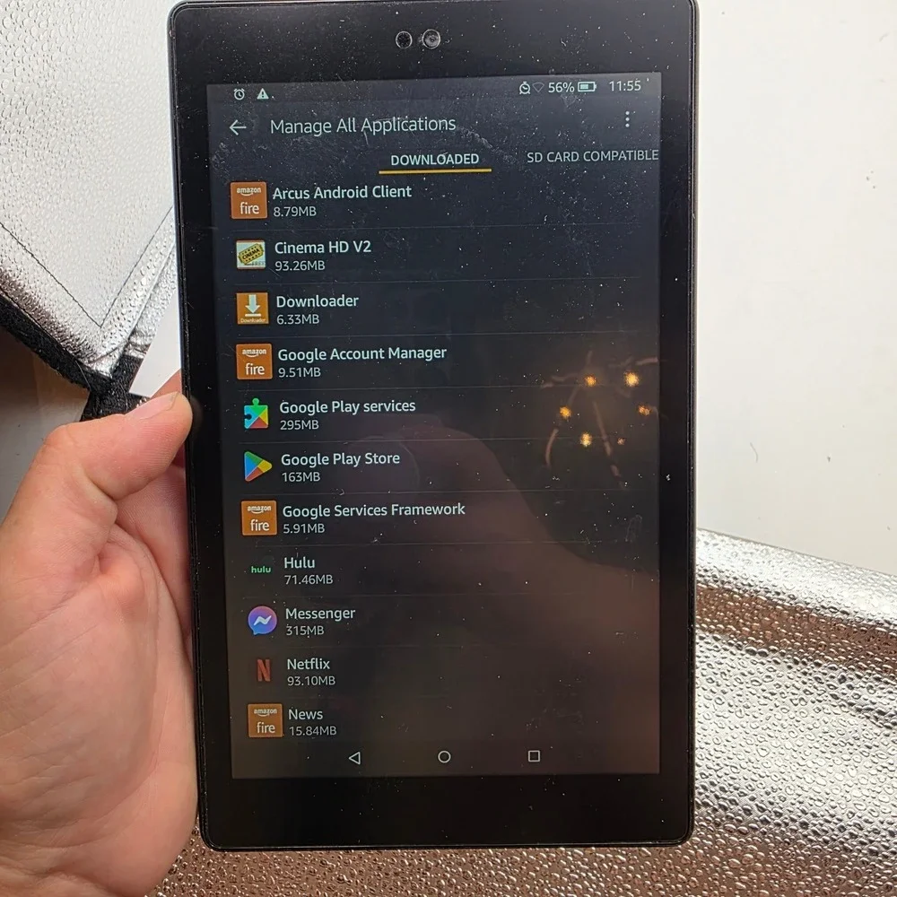 Amazon Fire HD 8 7th‎ Gen Tablet Black 16GB SX034QT with 16GB SD Card L3
